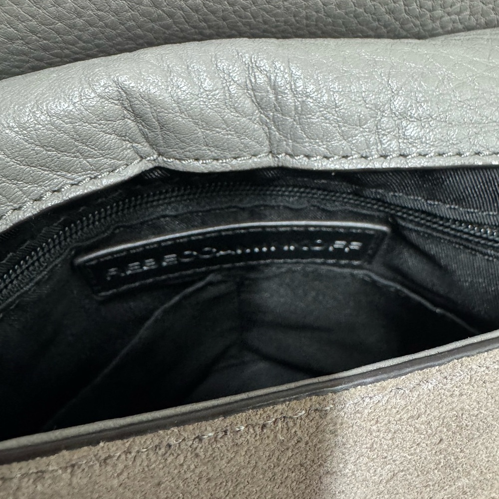 Rebecca Minkoff Medium Keith Grey Suede /Leather Satchel Handbag Shoulder Bag - Picture 14 of 16